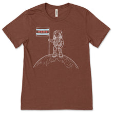 Load image into Gallery viewer, Take me to the Moon! Astronaut with Chicago Flag Unisex T-shirt!