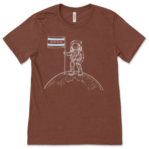 Take me to the Moon! Astronaut with Chicago Flag Unisex T-shirt!