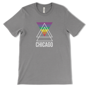 Chicago Rainbow Shirt With a Fun Colorful Retro Graphic in 
