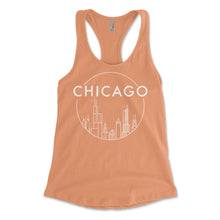 Load image into Gallery viewer, Women&#39;s Chicago SKYLINE Racerback Tank Top