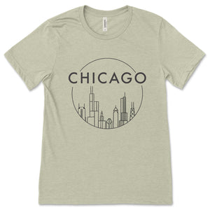 Chicago Skyline Design Unisex T-Shirt